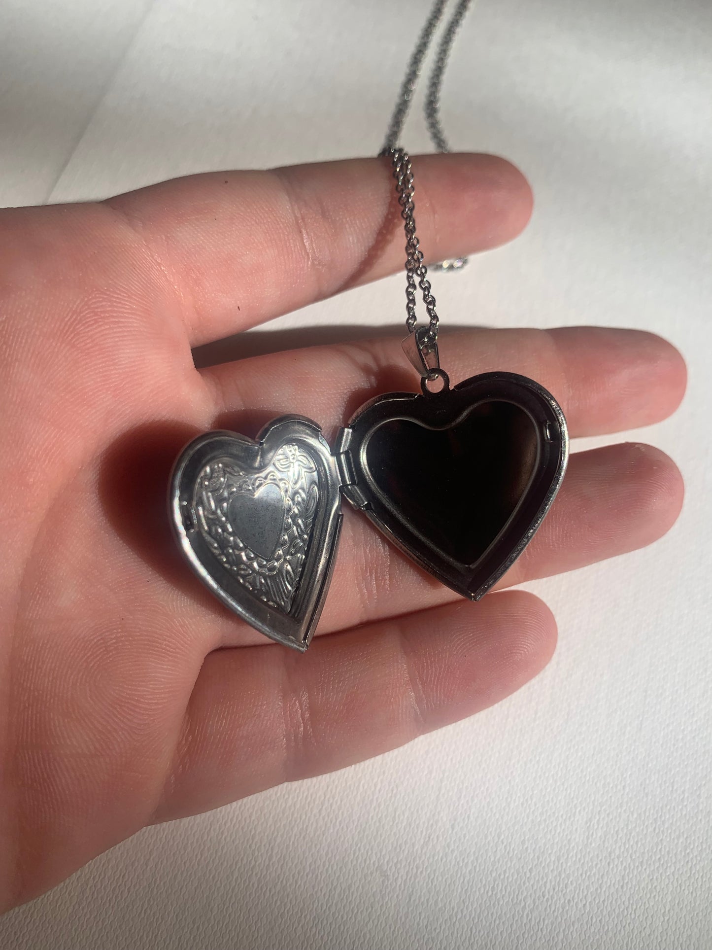 Heart locket necklace