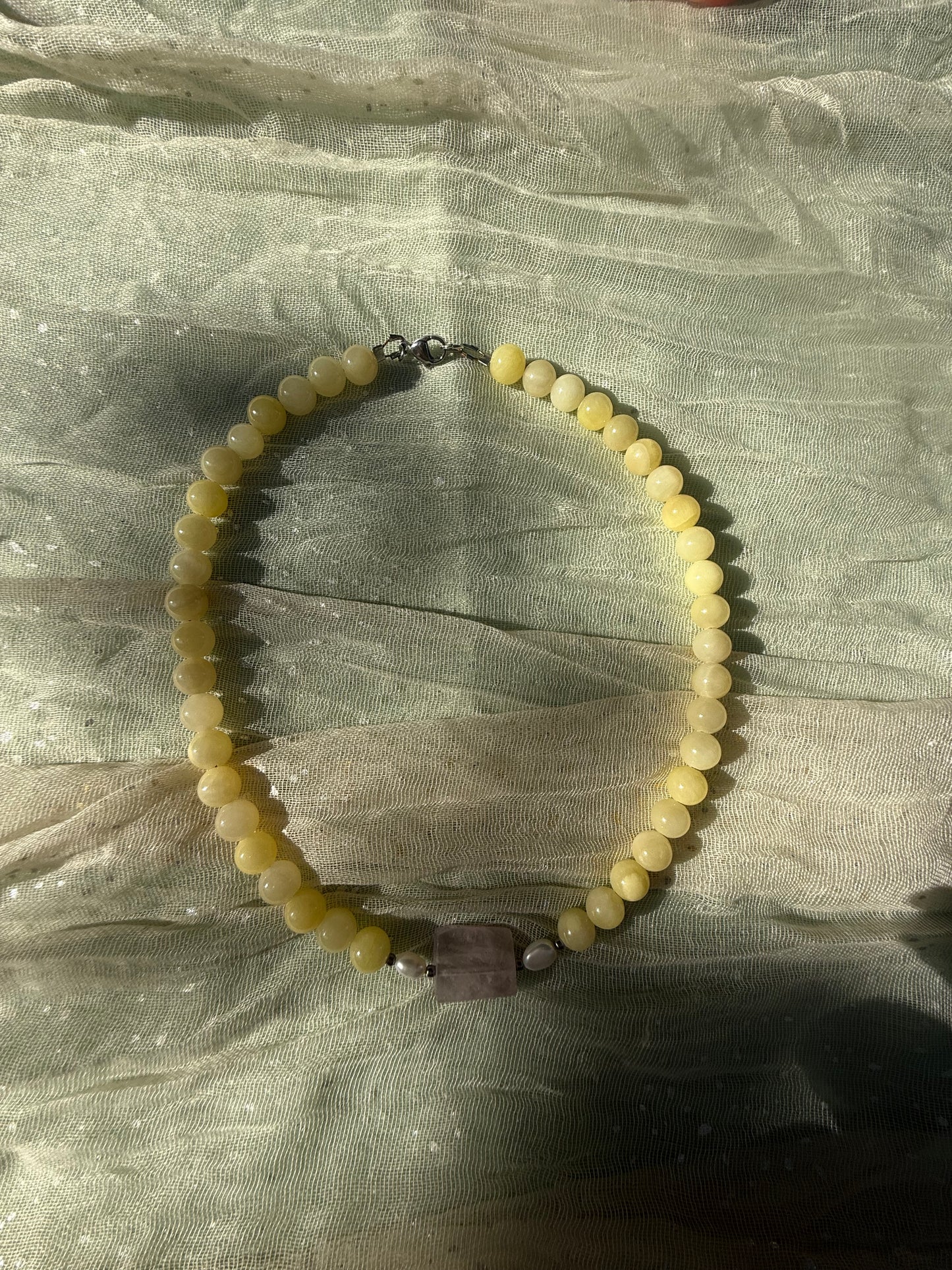 Jade & ametist necklace