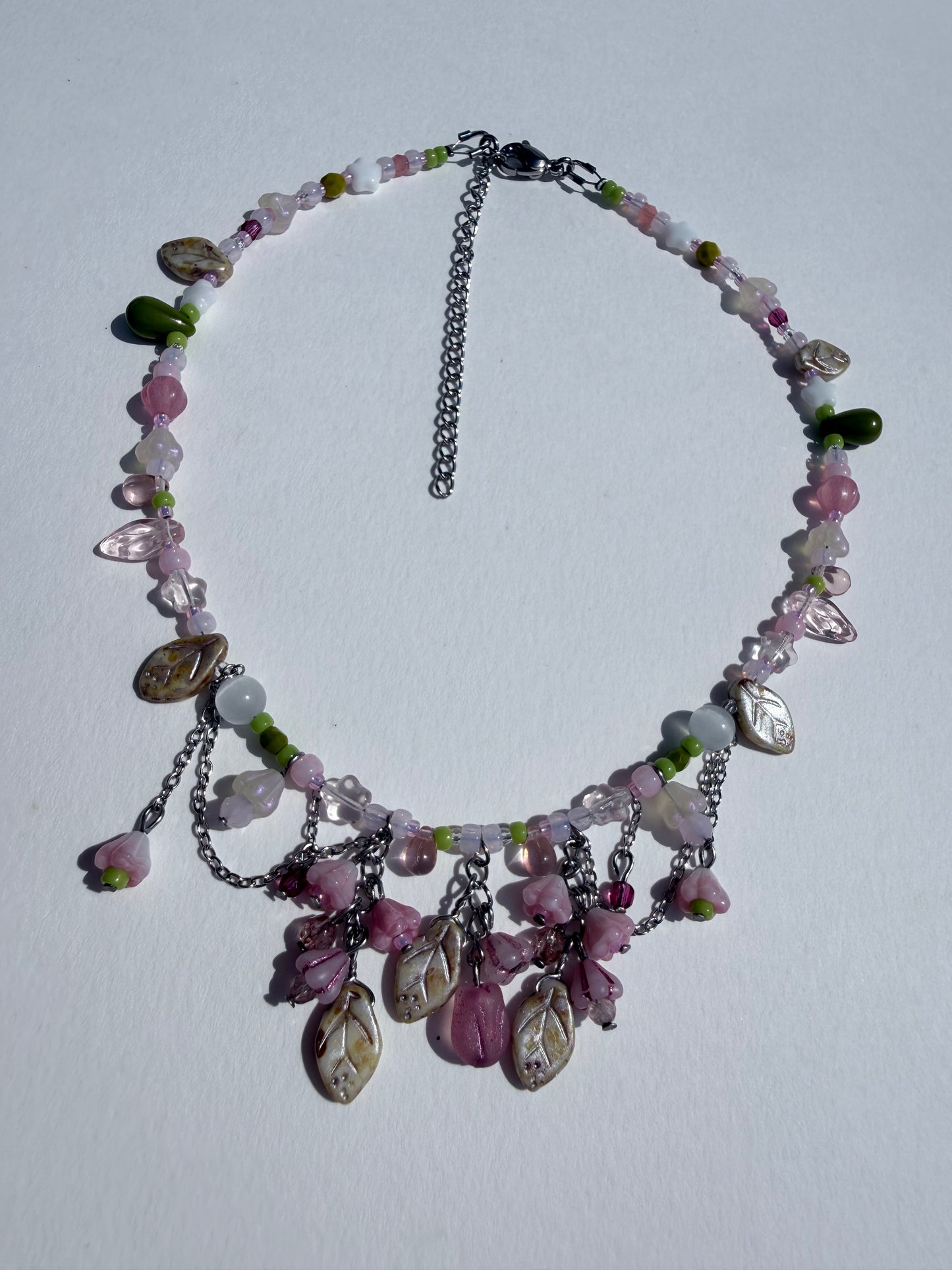 Veil of flowers necklace