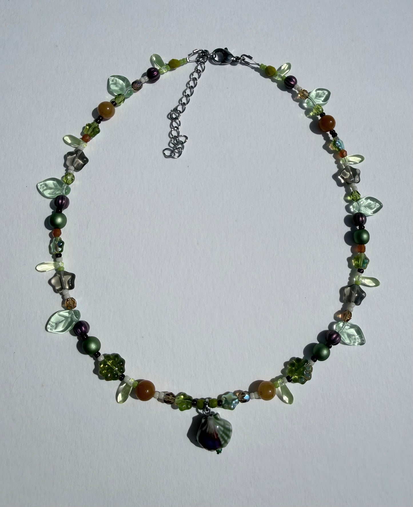 Ceramic shell necklace