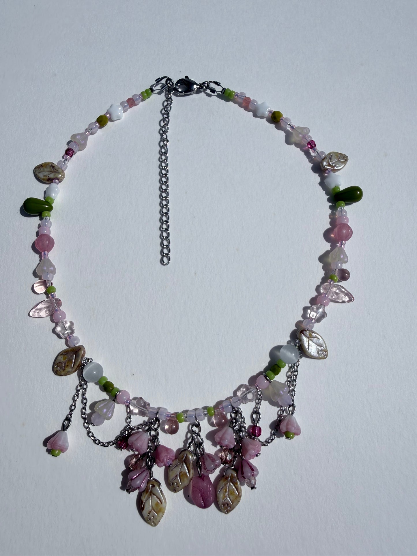 Veil of flowers necklace