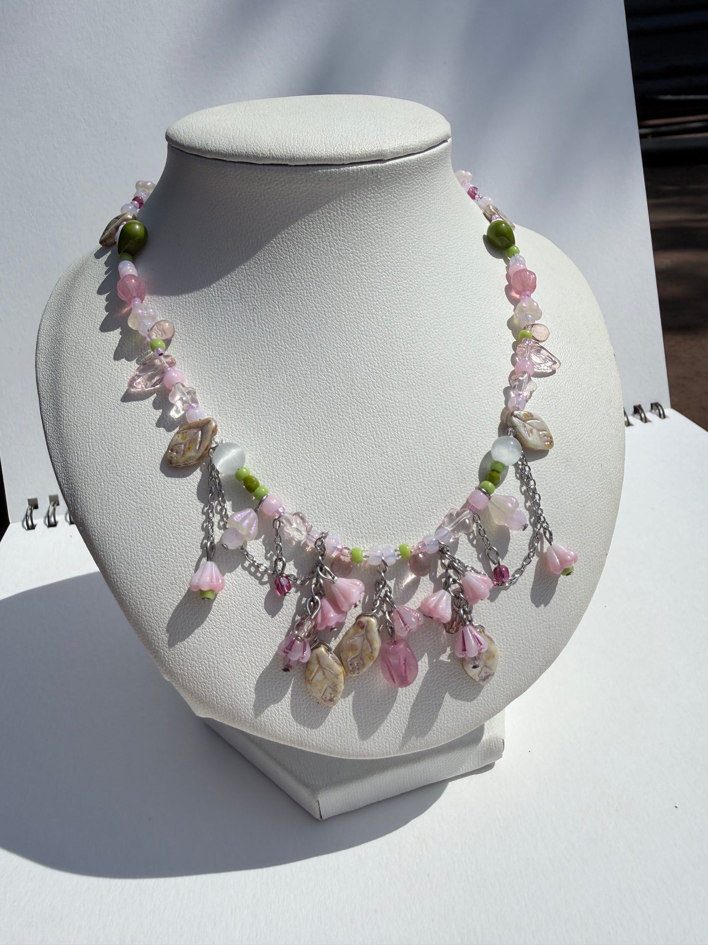 Veil of flowers necklace