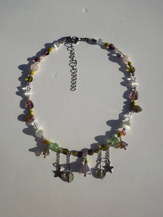 Indigo bellflower necklace