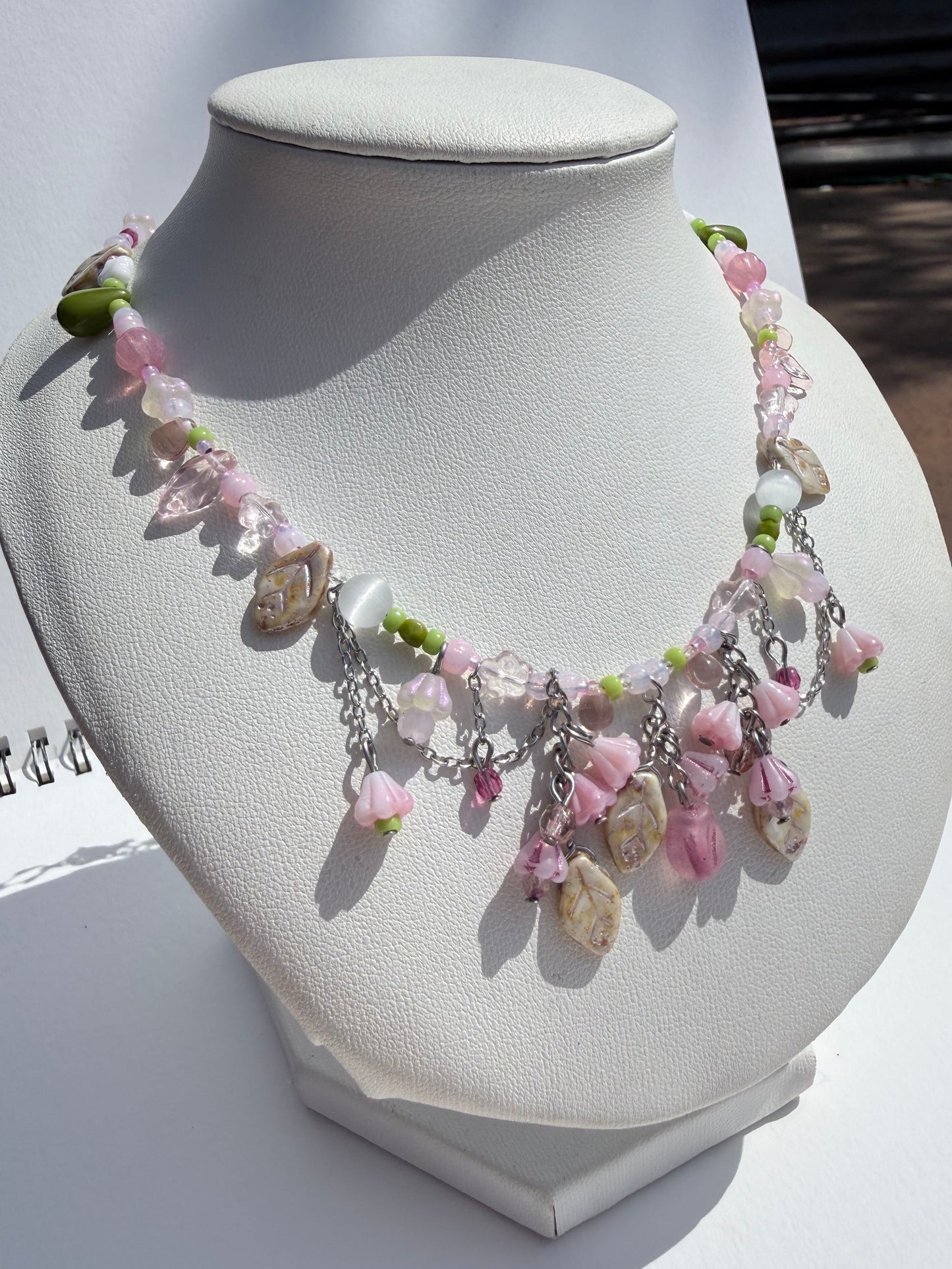 Veil of flowers necklace