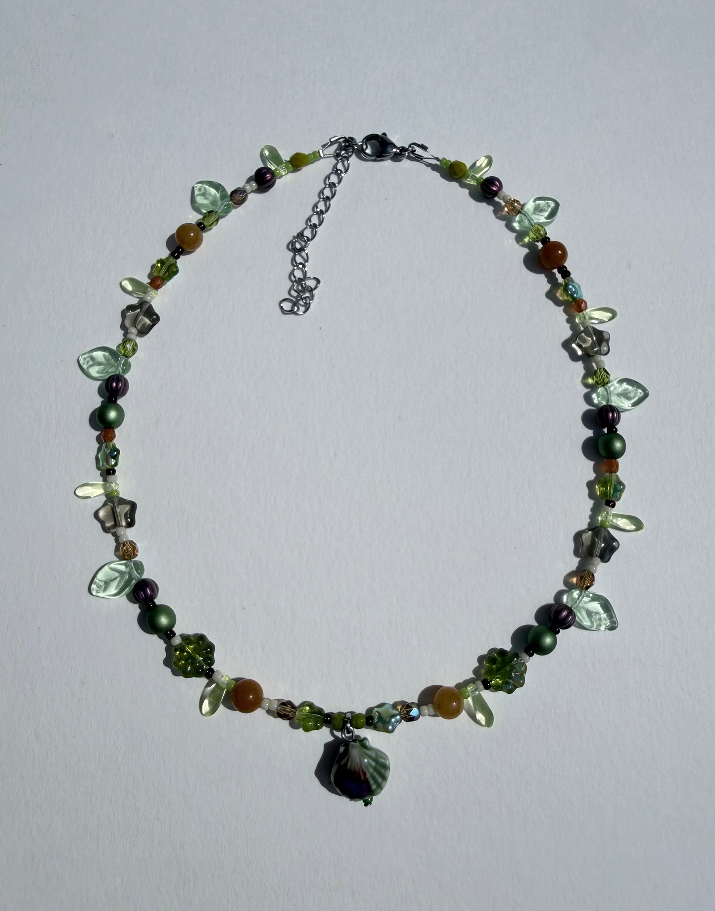 Ceramic shell necklace