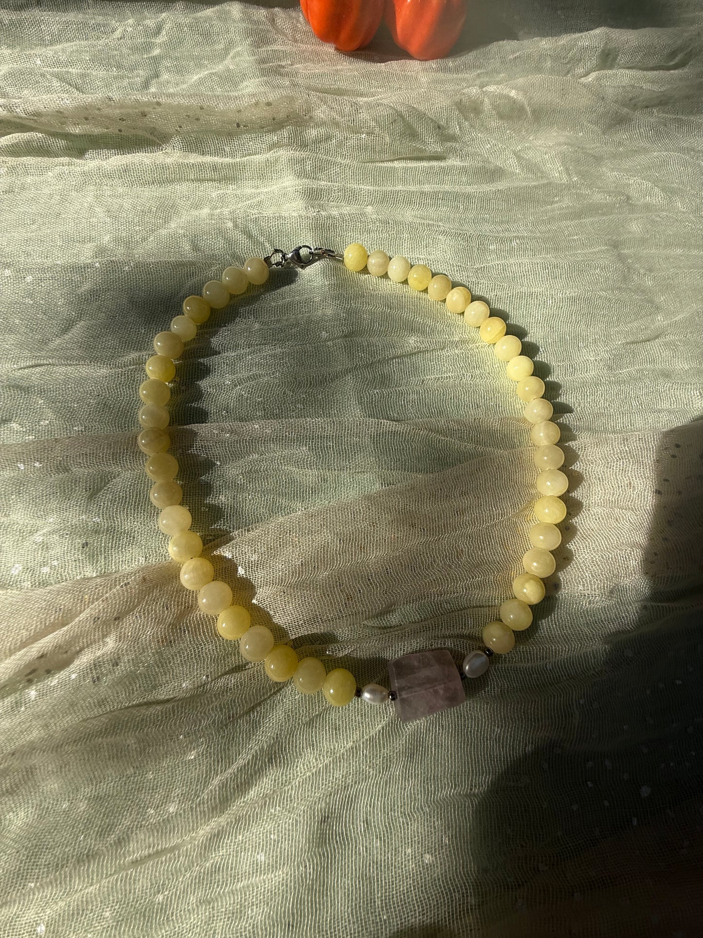 Jade & ametist necklace