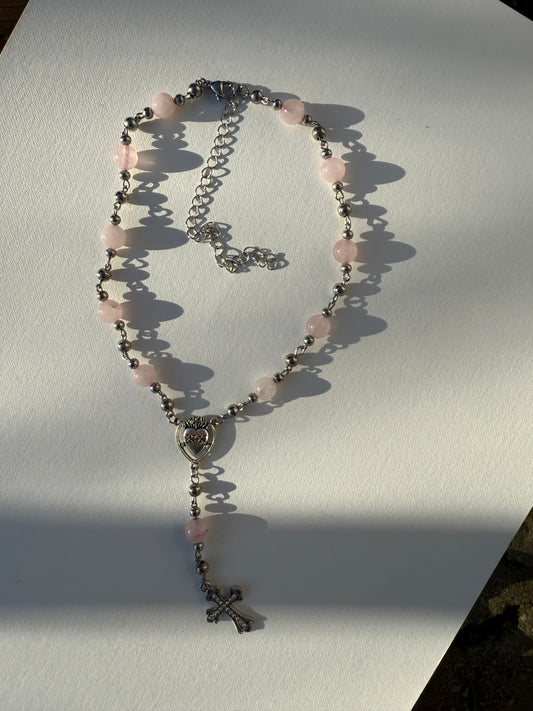 Rose quartz rosary