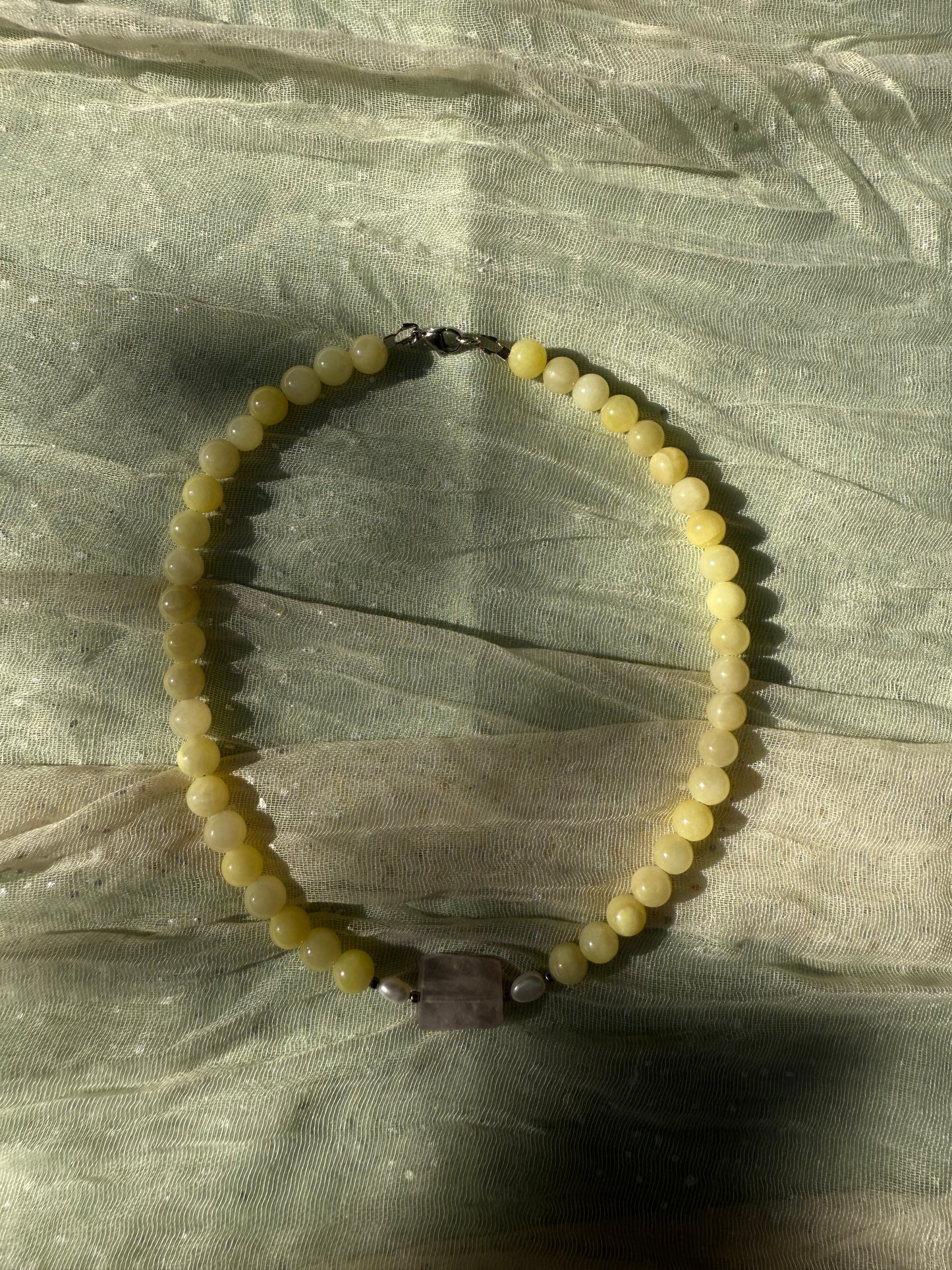 Jade & ametist necklace