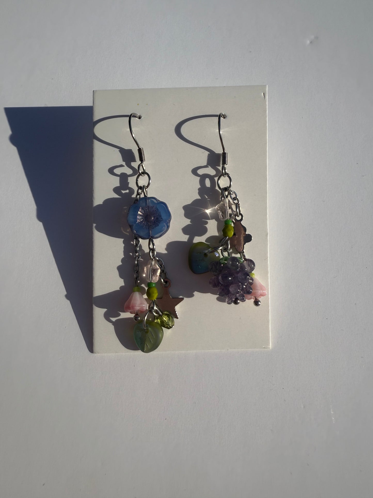 Indigo berry earrings