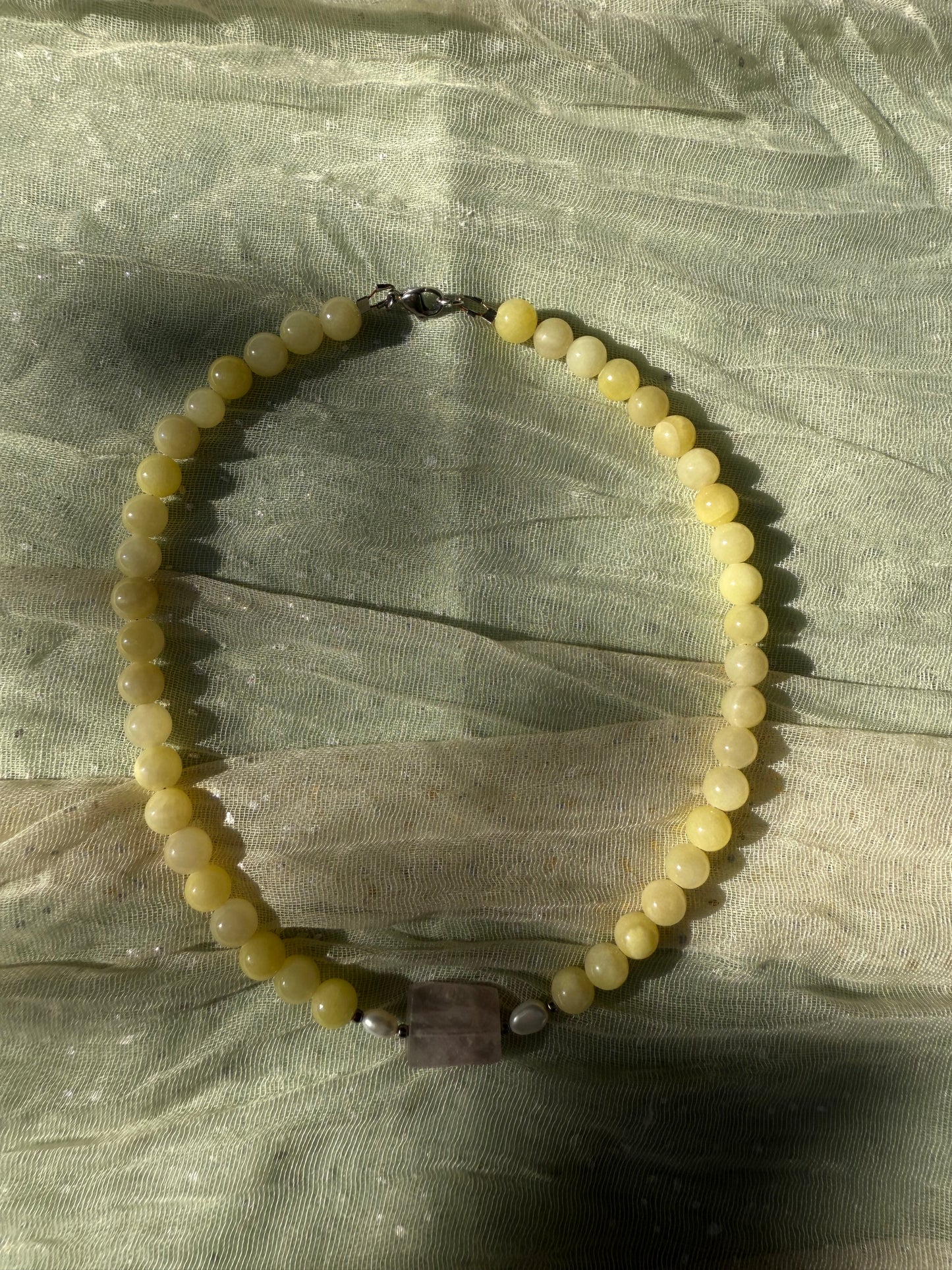 Jade & ametist necklace