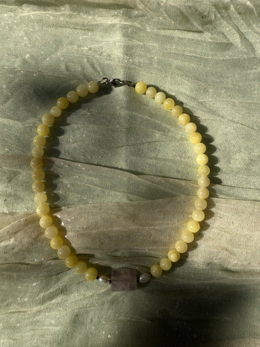 Jade & ametist necklace