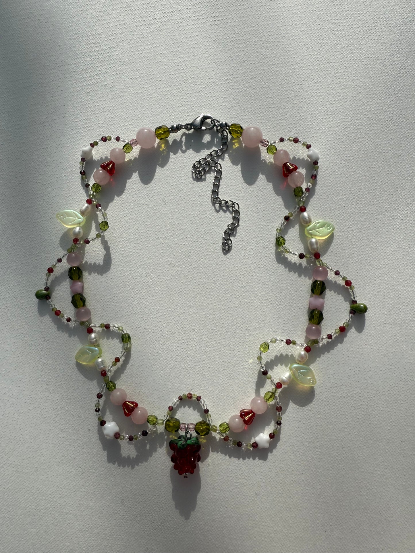 Raspberry swirl necklace