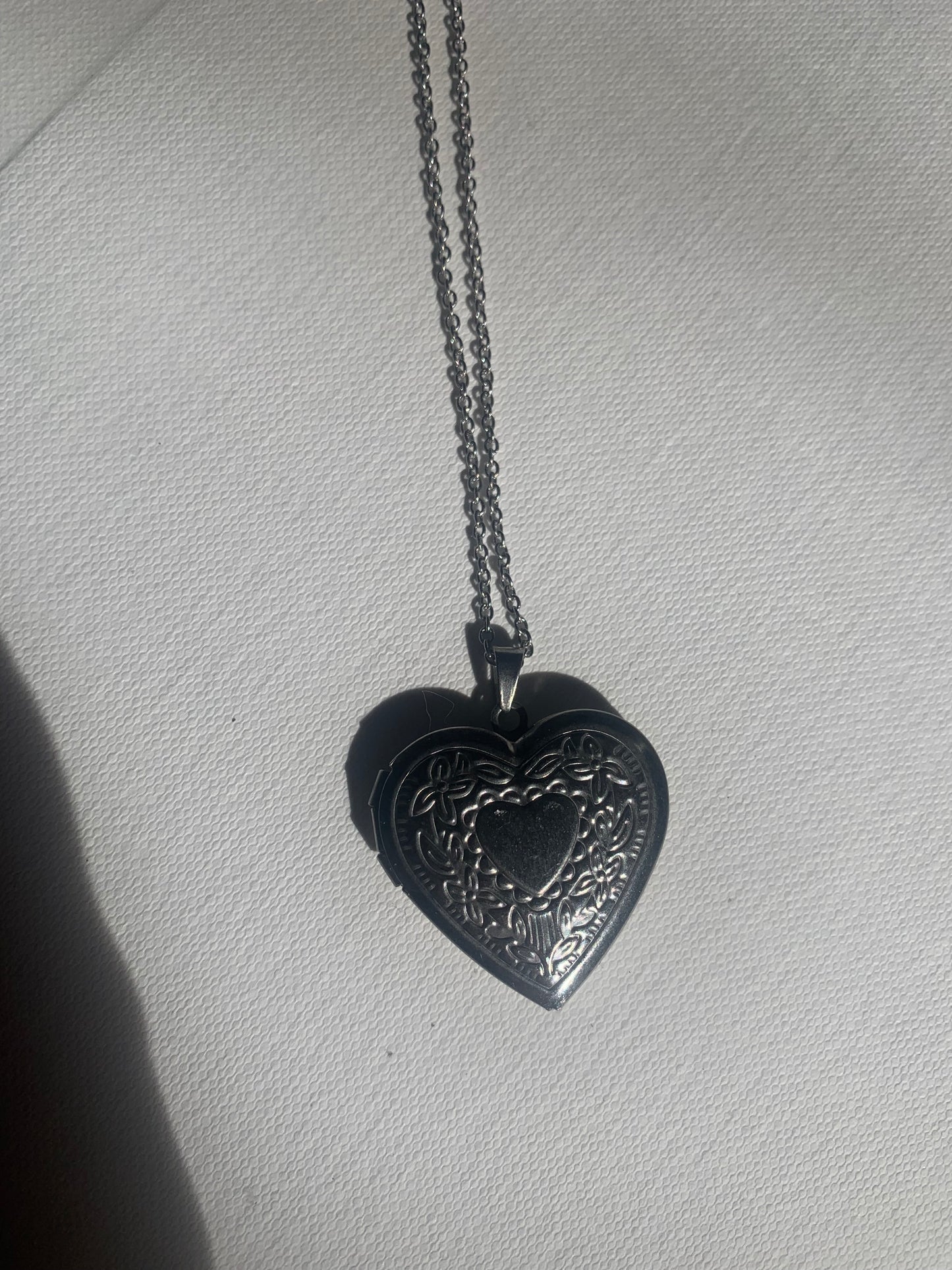 Heart locket necklace