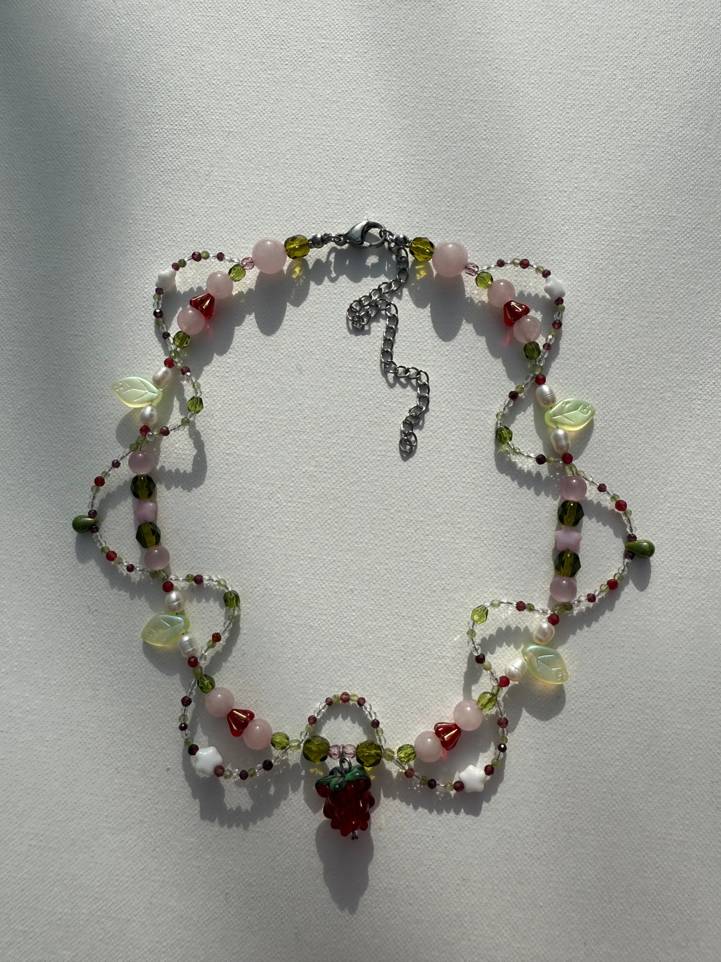 Raspberry swirl necklace