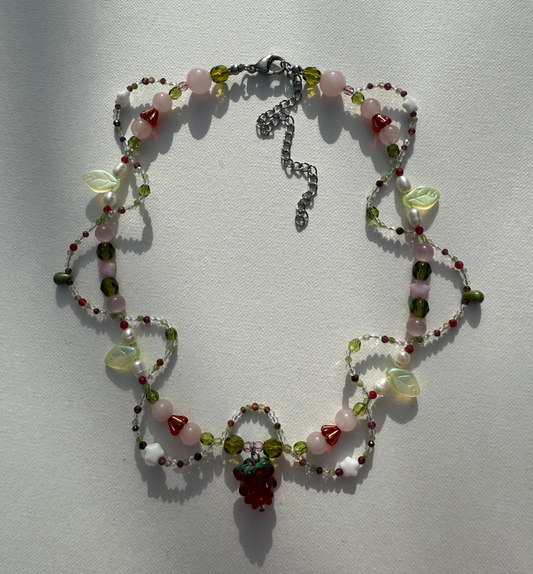 Raspberry swirl necklace