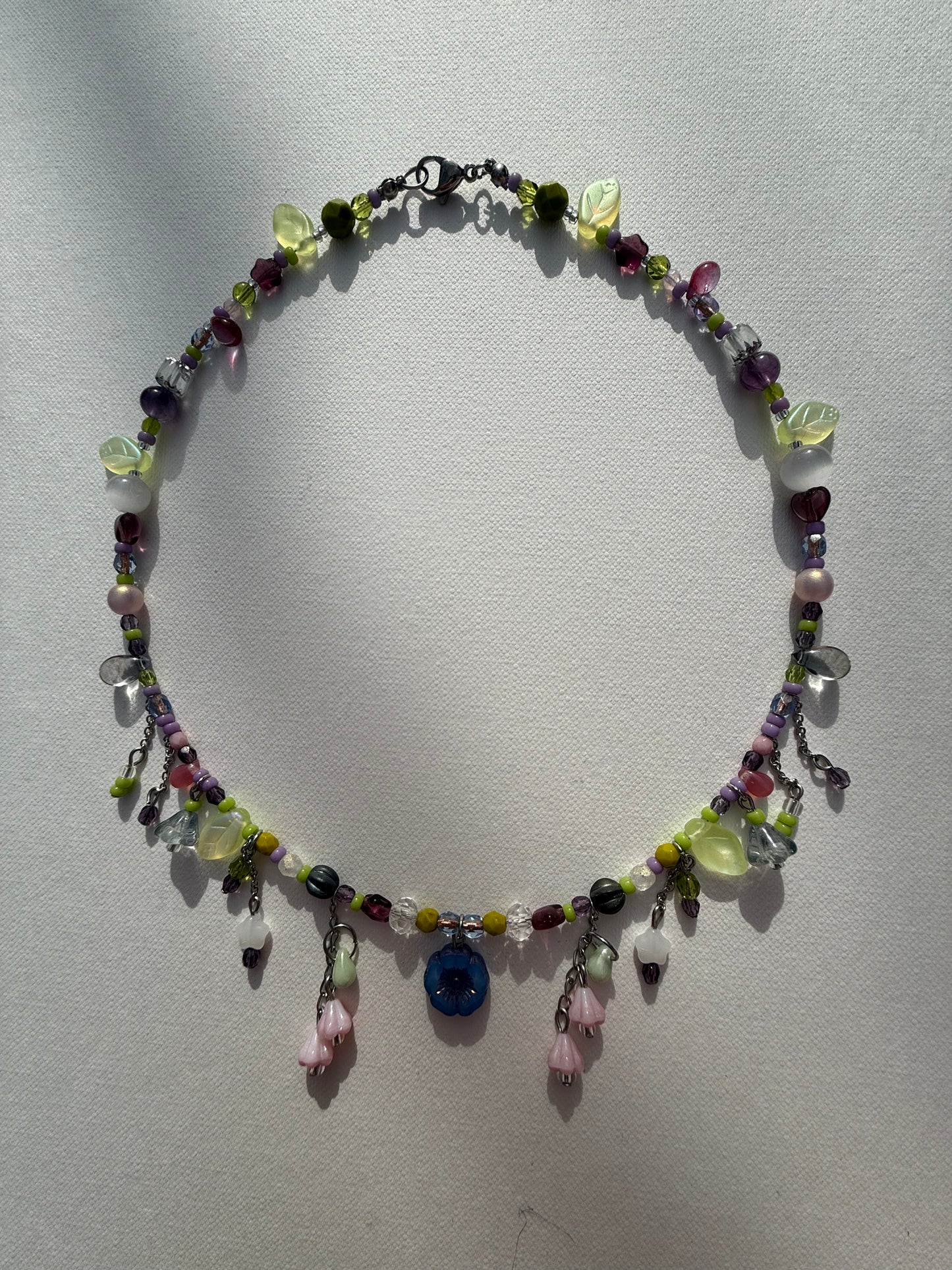 Indigo flower necklace