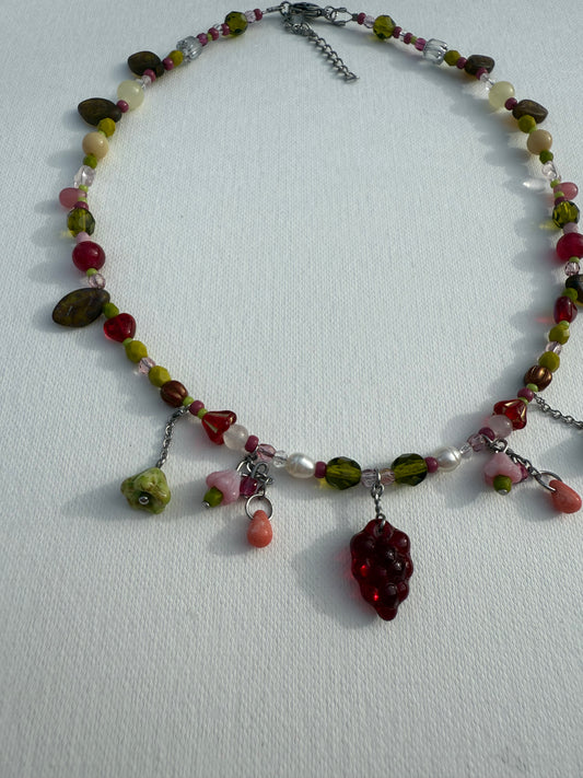 Red grape necklace